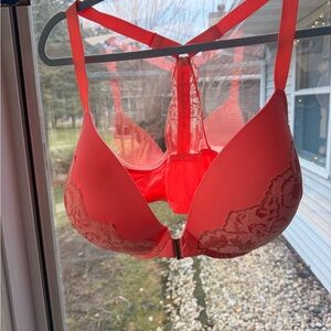 Cacique Coral Lace Front-Close Push-Up Bra